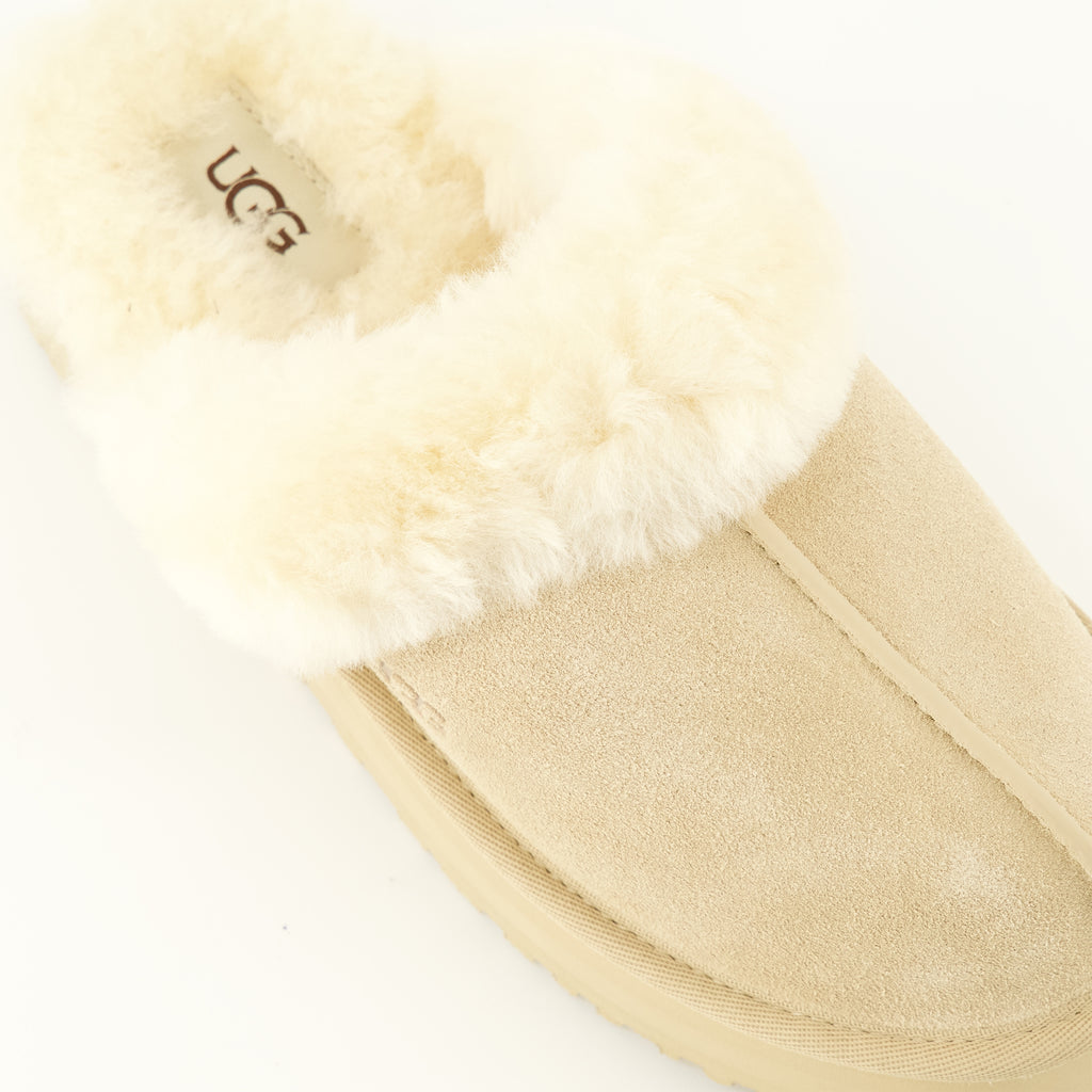 Chaussures ouvertes Beige Disquette Mules Ugg Beige Femme