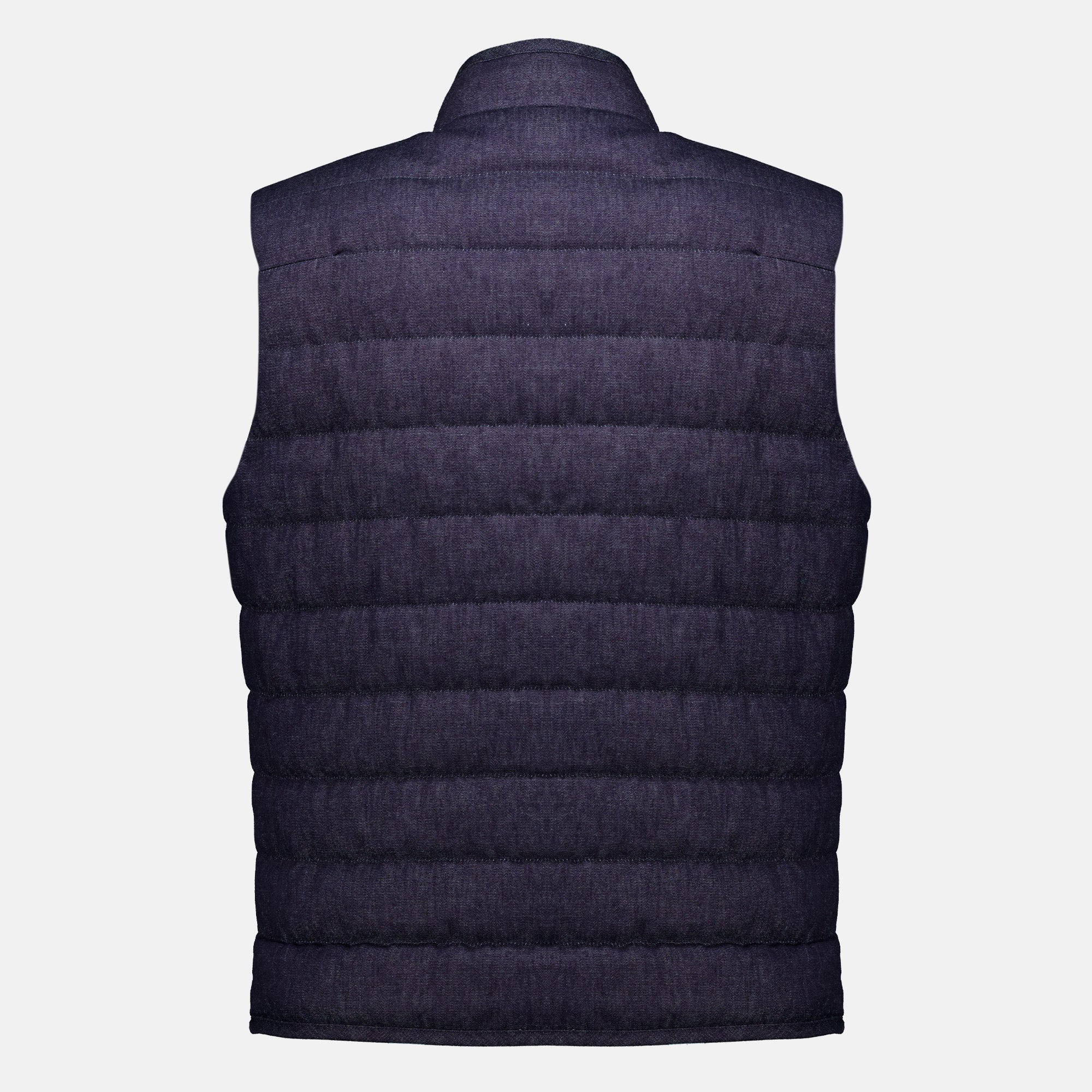 Vestes Doudoune sans manches Liorane en denim Moncler Bleu foncé Homme