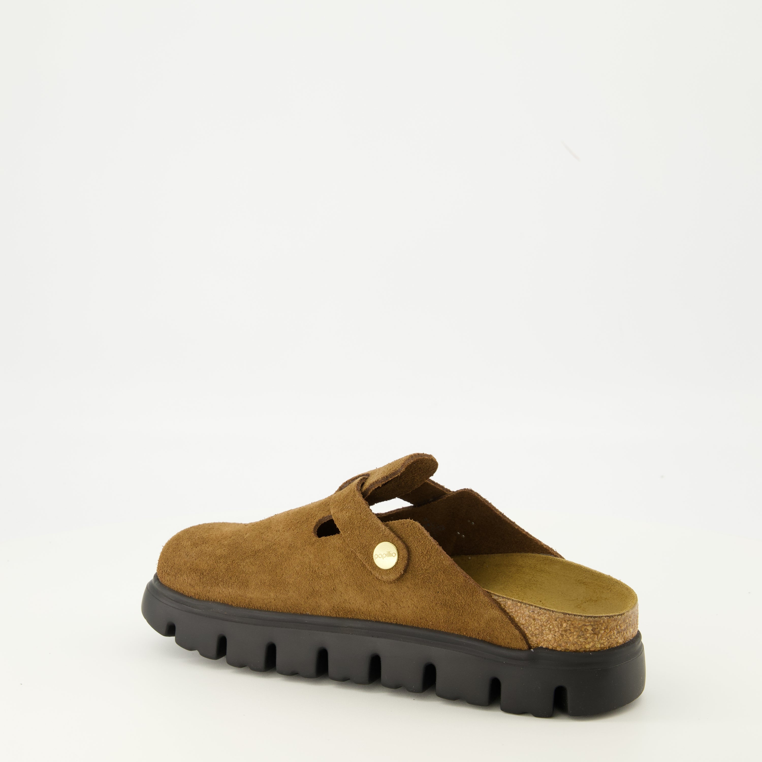 Imagen de las sandalias Boston Chunky de Birkenstock para Mujer - Temporada Otoño-Invierno 2025 - Vista de tres cuartos trasera derecha