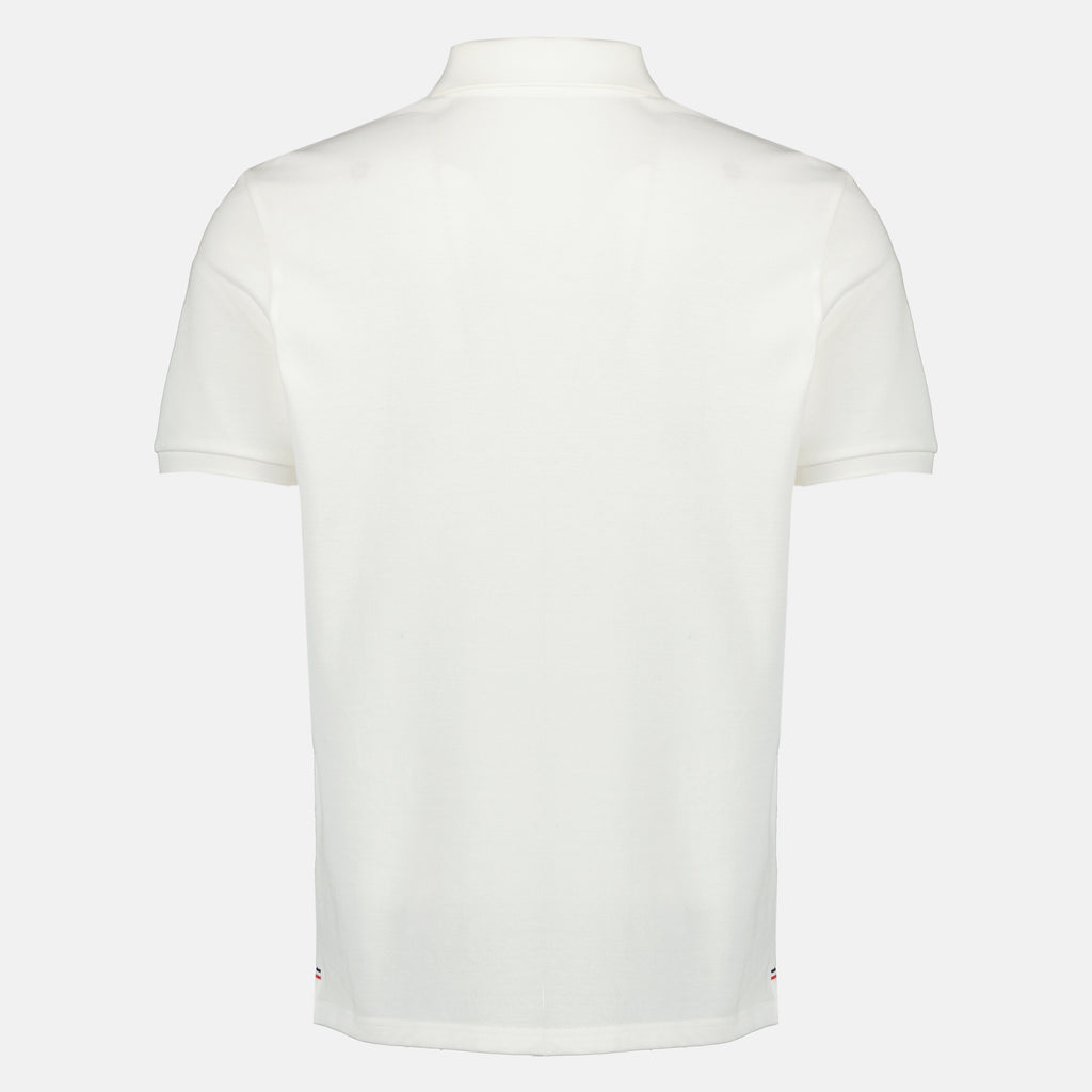 Polos ホワイトコットンピケポロ Moncler Blanc Homme