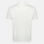 Polos Weißes Baumwoll-Piqué-Polo Moncler Blanc Homme