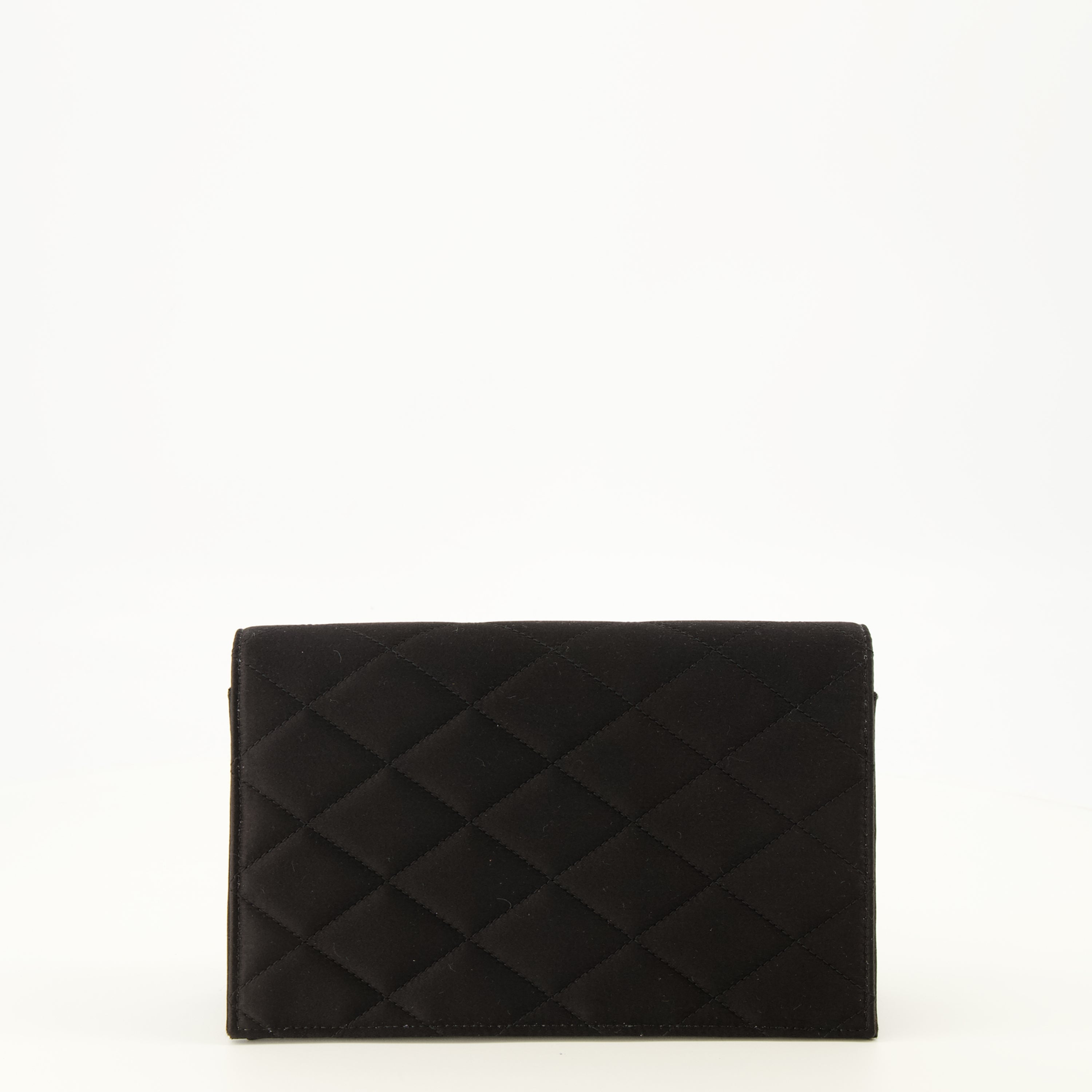 Sacs à main et épaule ブラックサテンチェーン付きパリウォレット Saint Laurent Noir Femme
