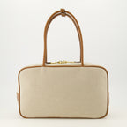 Image de l'article Sac en toile et cuir de la marque Miu Miu pour Femme - Saison Automne-Hiver 2025 - Vue de Dos