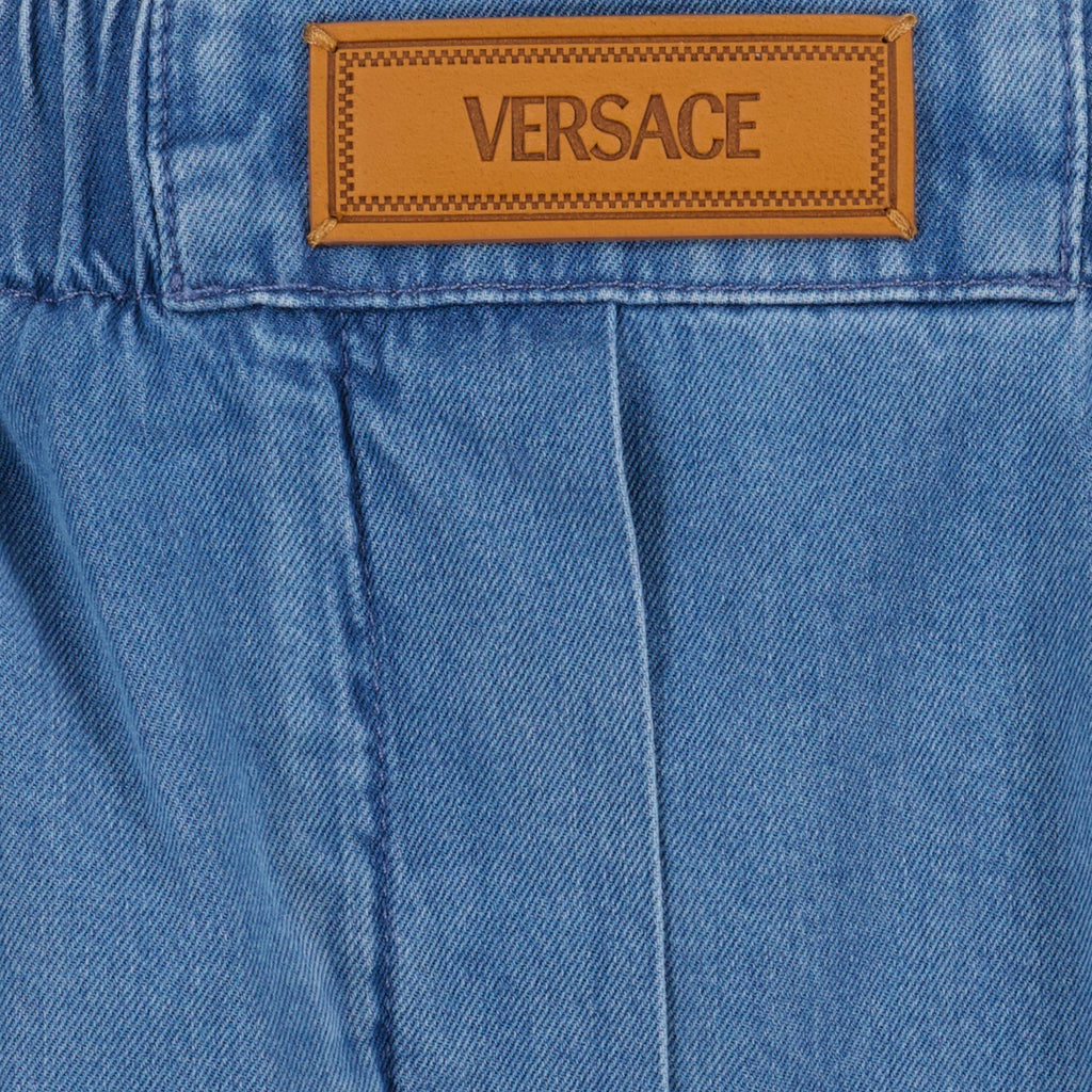 Shorts Short en denim Versace Blue Femme