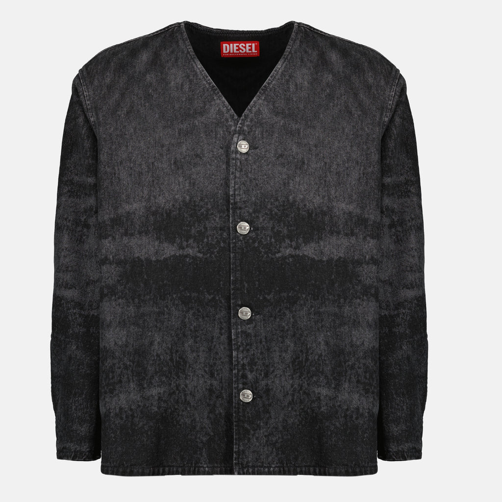 Image de l'article Veste D-Boy noir de la marque Diesel pour Unisex - Saison Automne-Hiver 2025 - Vue de Face