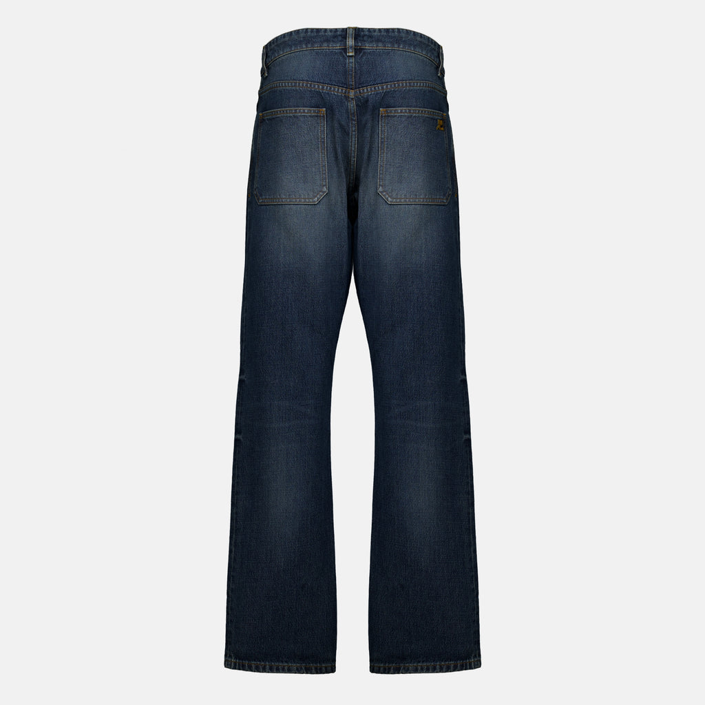 Pantalons ヴィンテージ ストレート デニムパンツ Courrèges Bleu foncé Femme