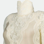 Kleider Robe longue en dentelle Rabanne Weiß Femme