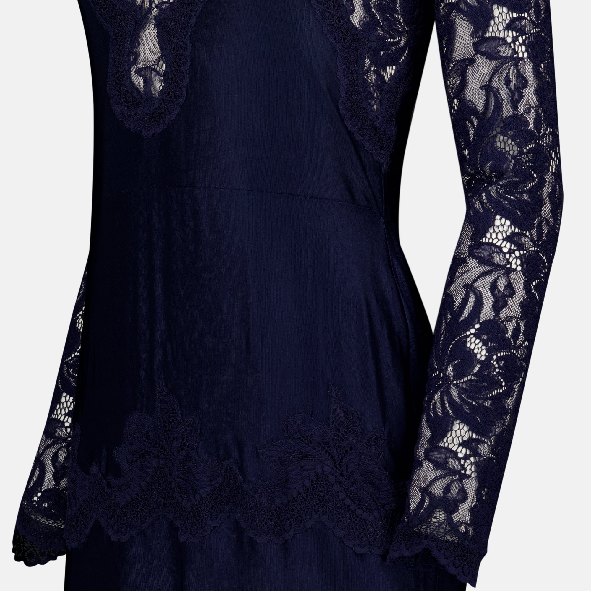 Robes Robe longue en dentelle bleu marine Rabanne Bleu foncé Femme