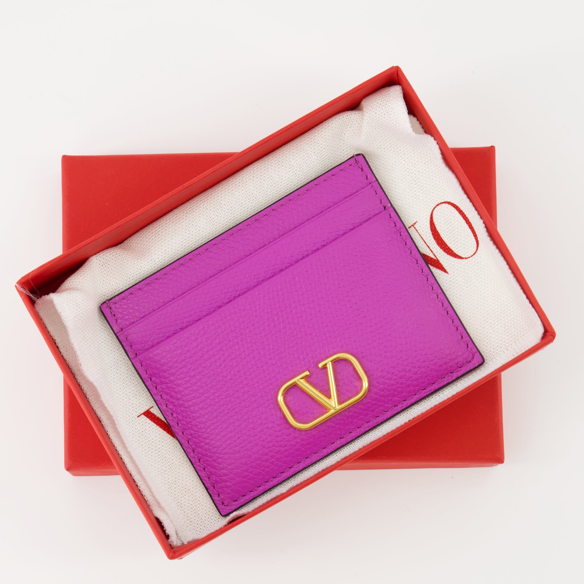 Small leather goods Porte-cartes VLogo Valentino Garavani Purple Femme