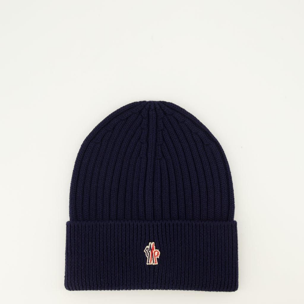 Chapeaux, casquettes et bonnets 네이비 블루 울 비니 Moncler Grenoble Bleu foncé Homme