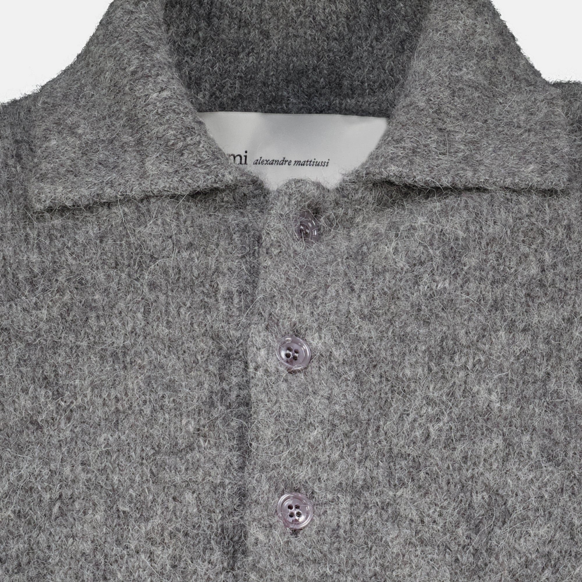 Polos Polo de Alpaca Gris Ami PARIS Gris Homme