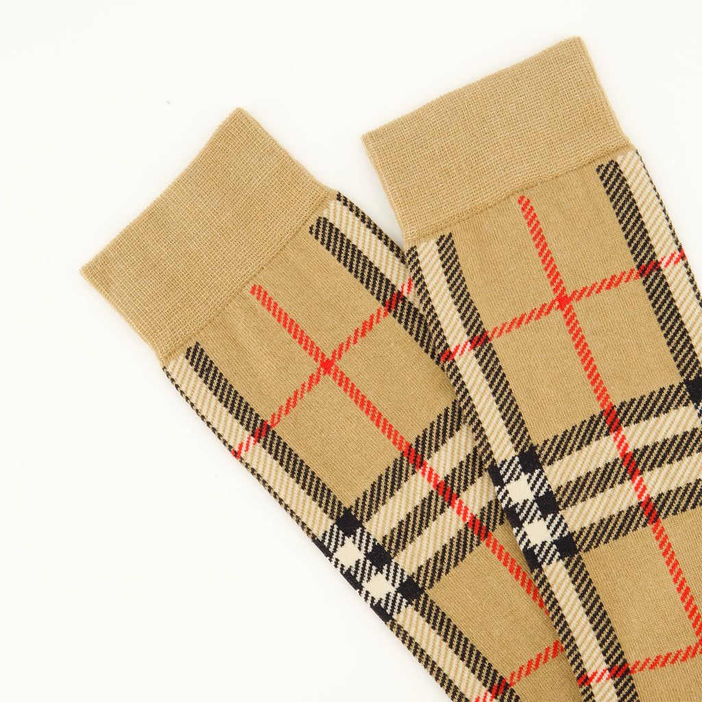 Sous-vêtements et homewear Check Pattern Socks Burberry Beige Unisexe