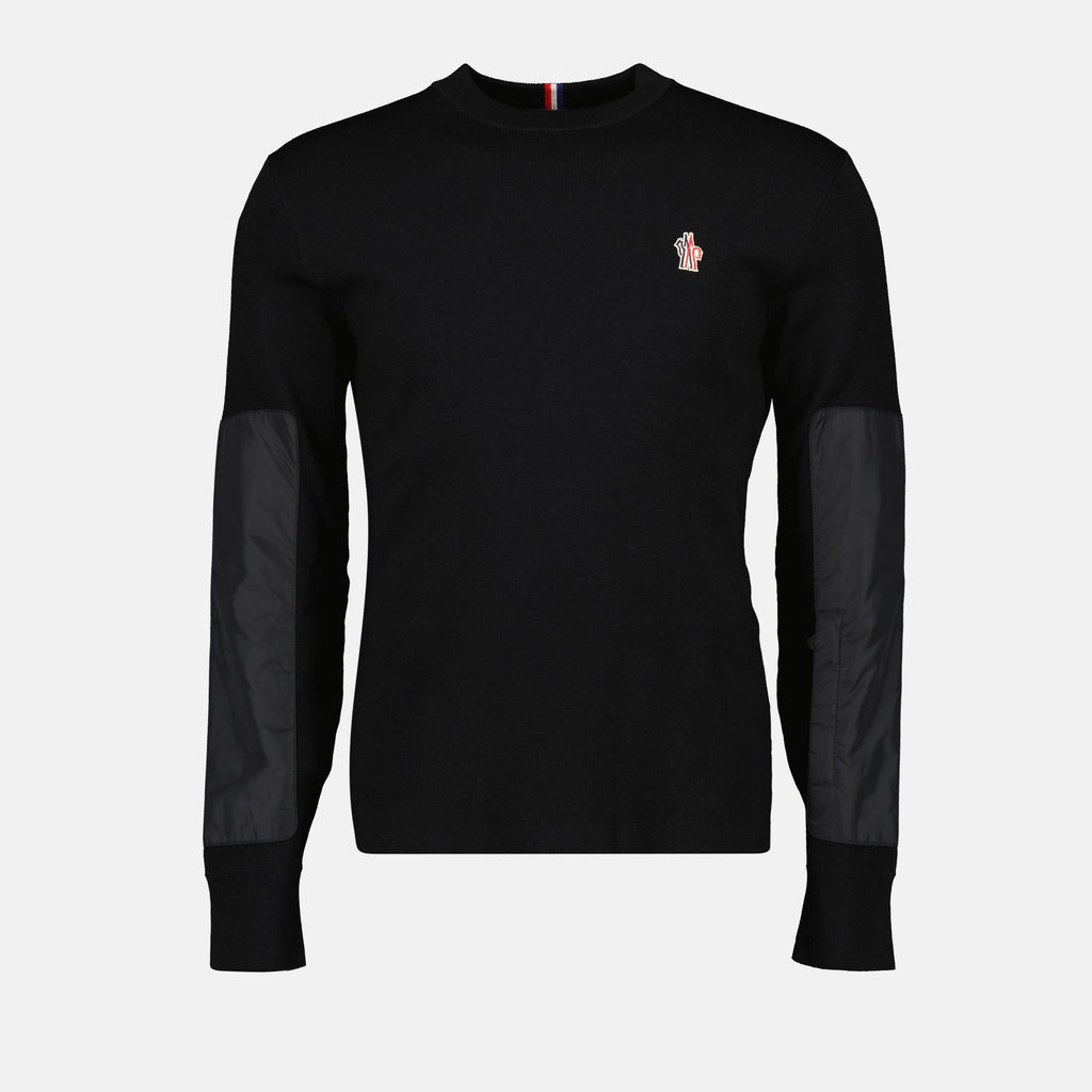 Maille Pull à logo Moncler Grenoble Noir Homme