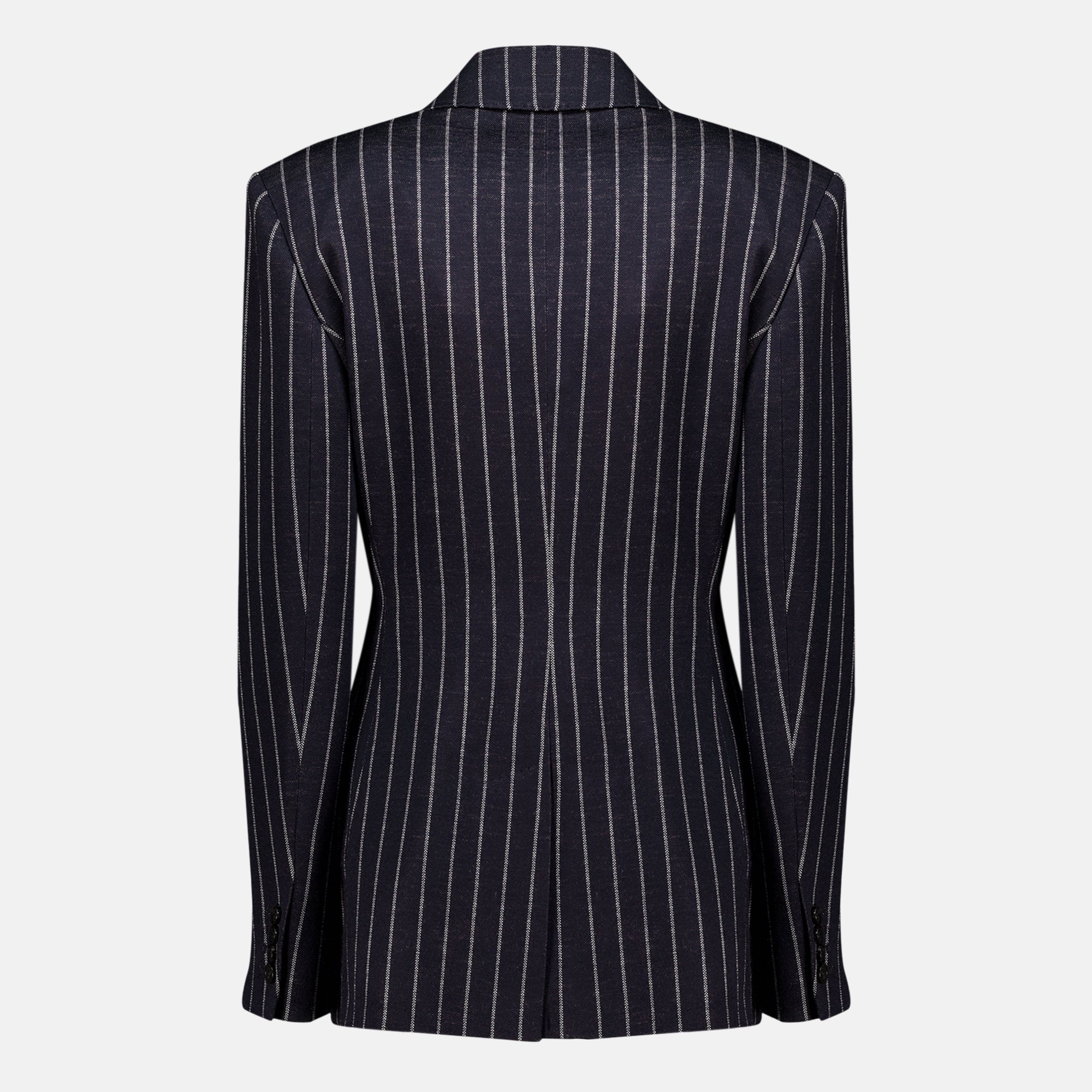 Vestes Blazer en laine à rayures bleu marine Max Mara Bleu foncé Femme