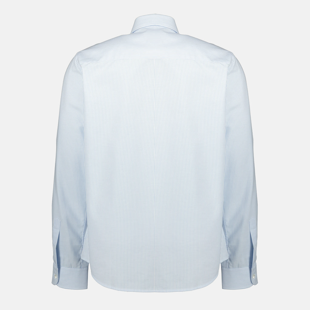 Imagen de la camisa a rayas azul Ami corazón de la marca Ami PARIS para Unisex - Temporada Otoño-Invierno 2025 - Vista Trasera