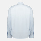 Imagen de la camisa a rayas azul Ami corazón de la marca Ami PARIS para Unisex - Temporada Otoño-Invierno 2025 - Vista Trasera