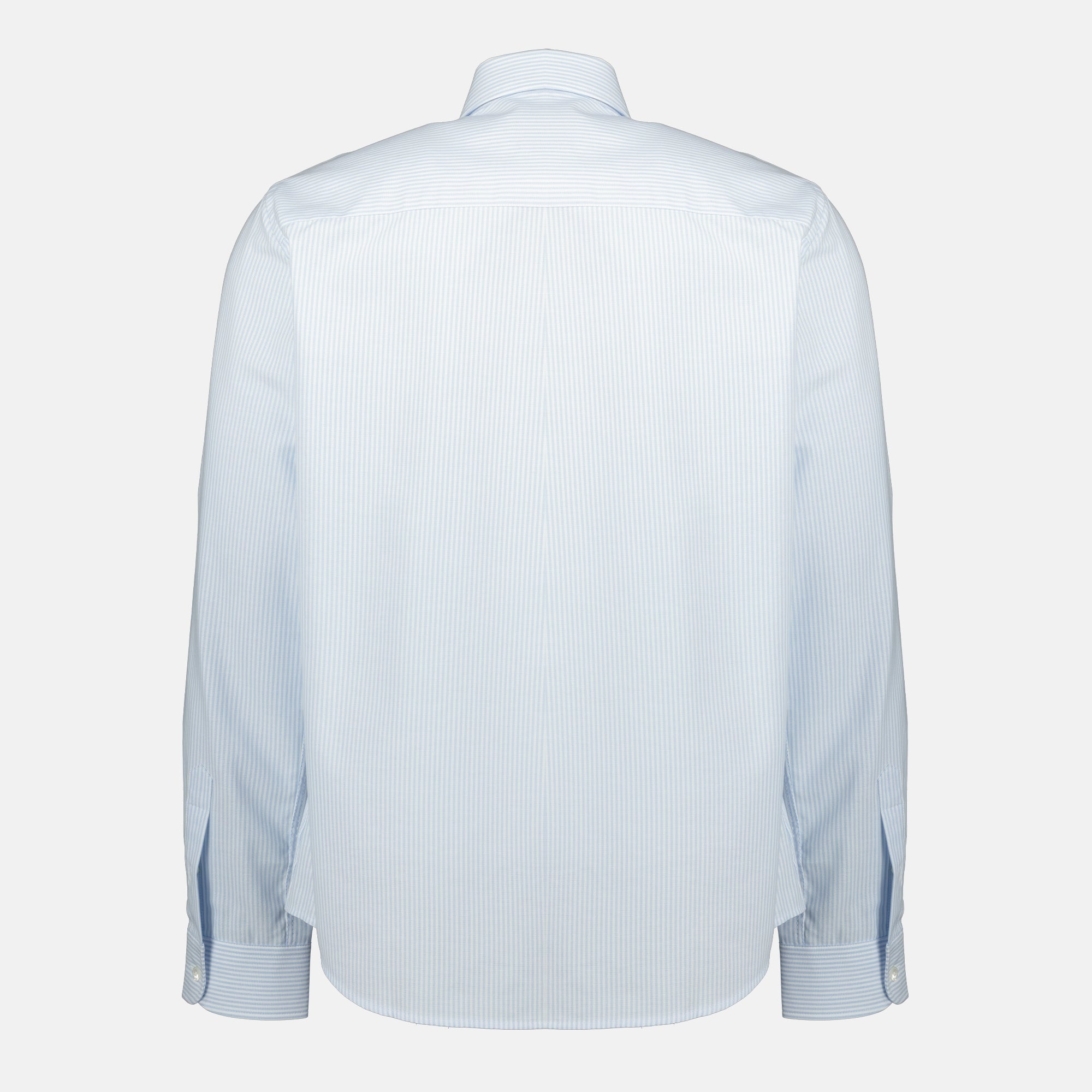 Imagem da camisa riscada azul coração Ami da marca Ami PARIS para Unisexo - Temporada Outono-Inverno 2025 - Vista Traseira