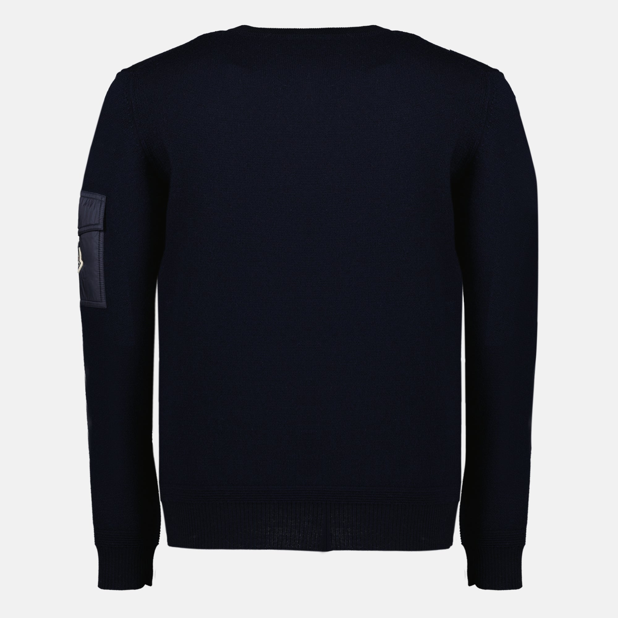 Maille Pull en laine bleu marine Moncler Bleu foncé Homme