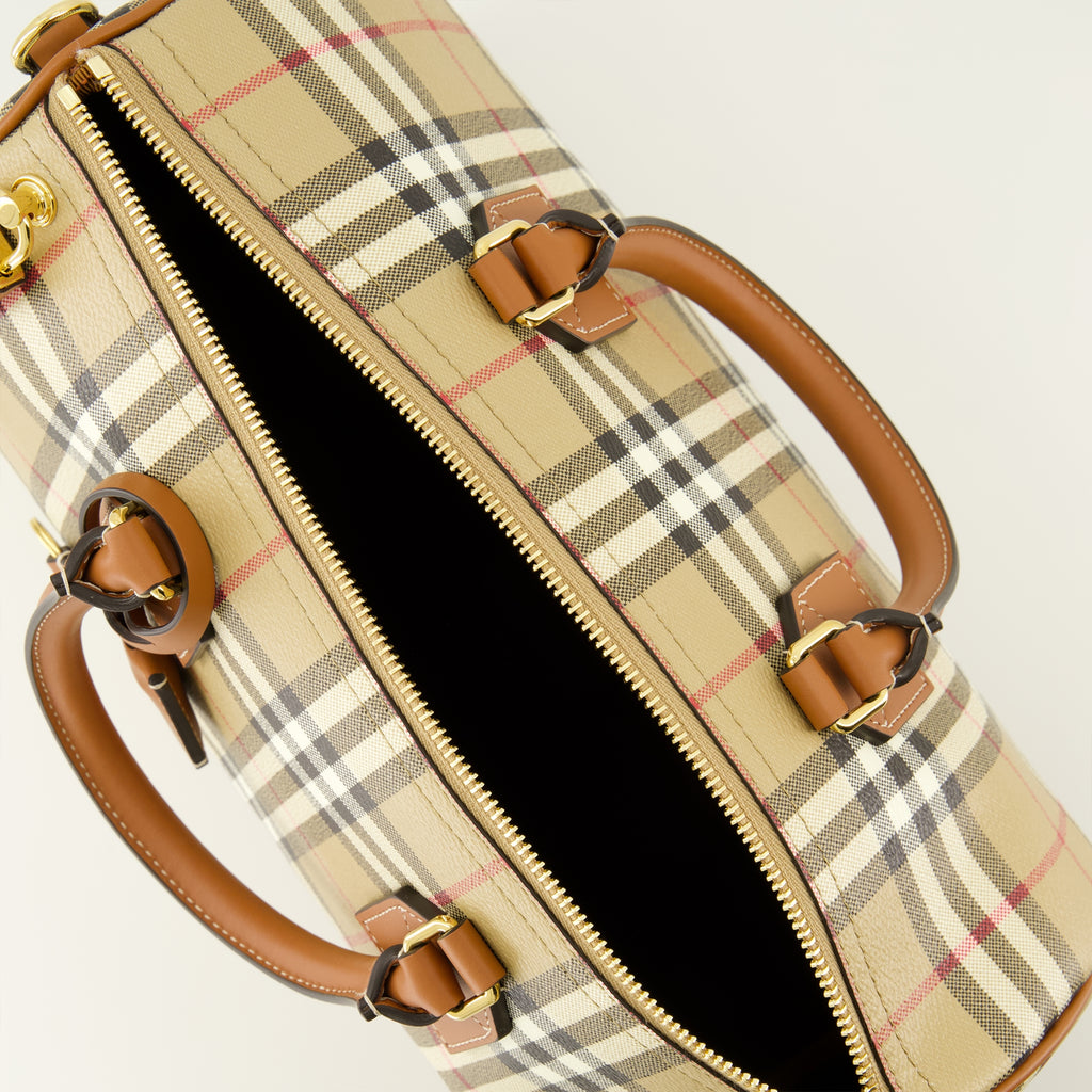 Image de l'article Sac Bowling Check beige de la marque Burberry pour Femme - Saison Printemps-Été 2026 - Vue détaillée_3