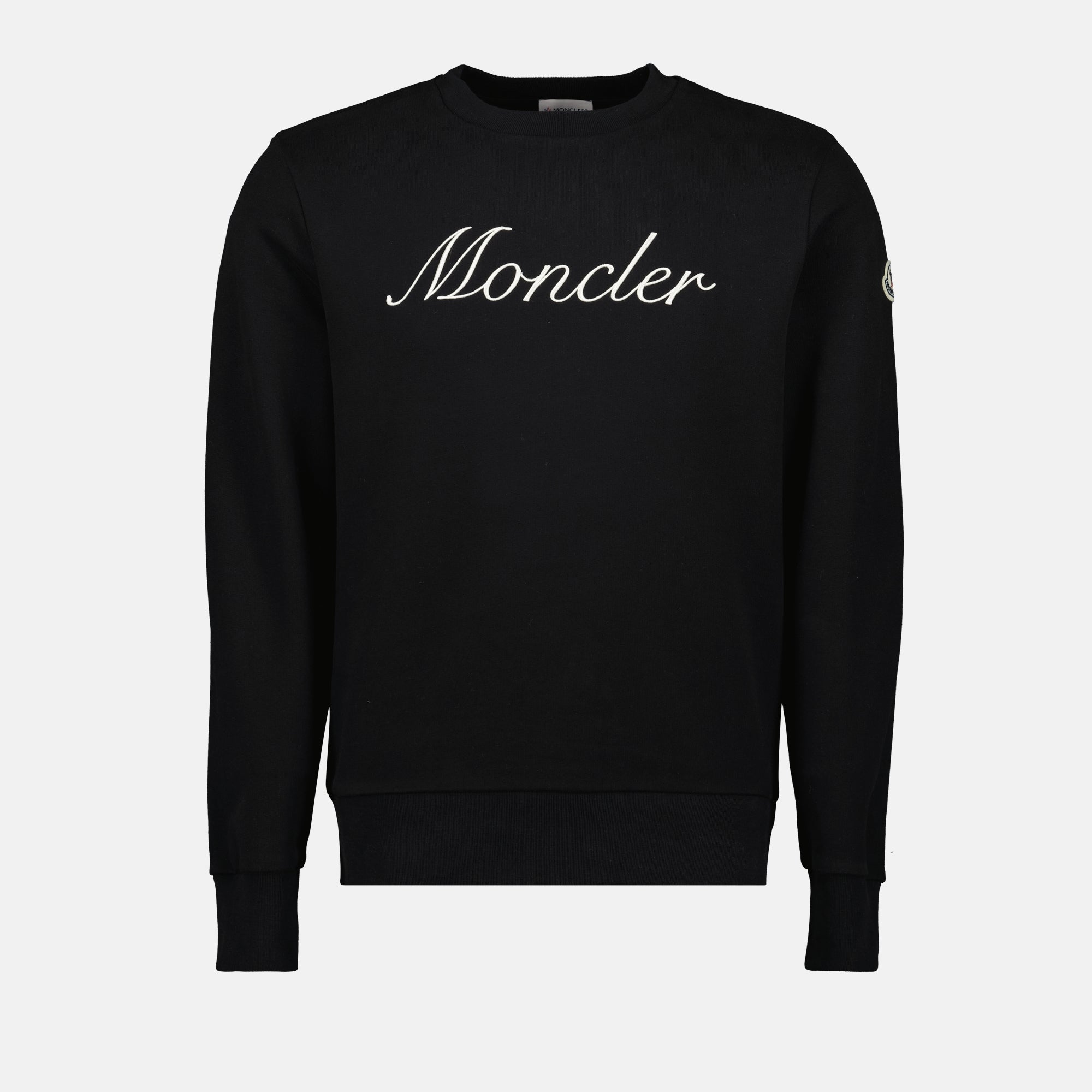 Moletons Sweat à logo brodé Moncler Preto Homme
