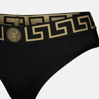 Beachwear Medusa Greca Bikini Bottom Versace Black Femme