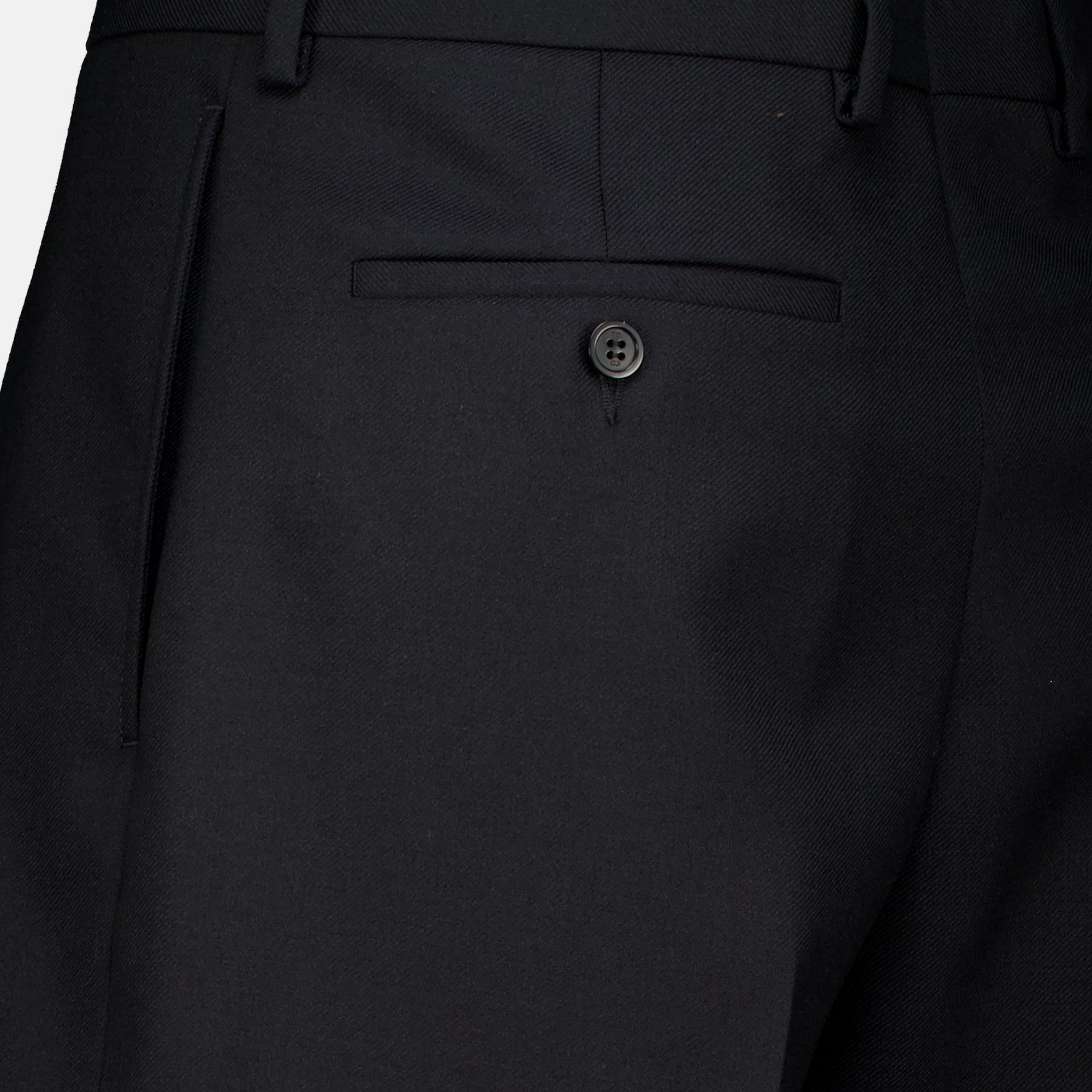 Shorts ブラックウールテーラードショーツ Dior Noir Homme
