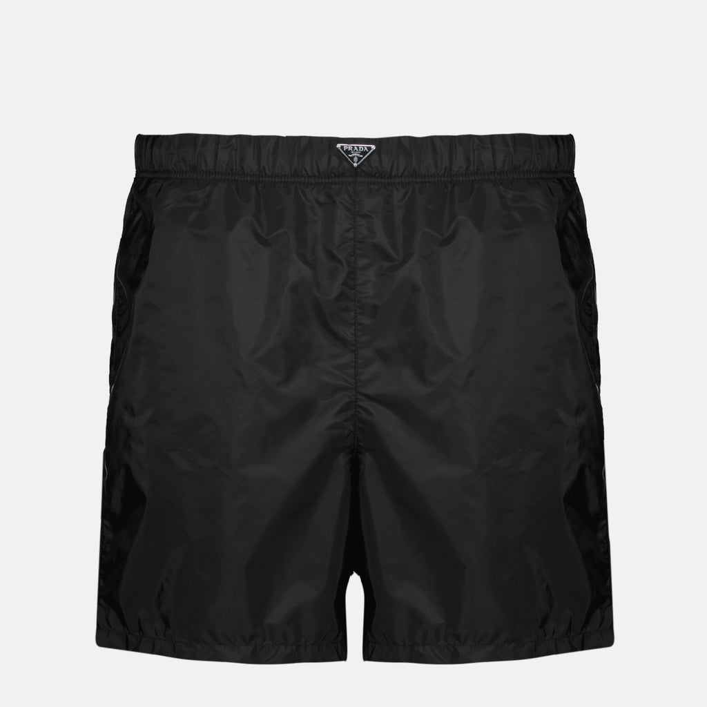 Image de l'article Maillot de bain en Re-Nylon noir de la marque Prada pour Homme - Saison Printemps-Été 2026 - Vue de Face