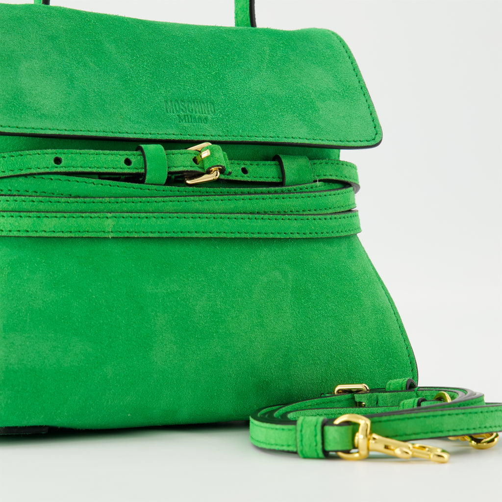 Bolsas de mão e de ombro Sac Tie Me small Moschino Verde Femme