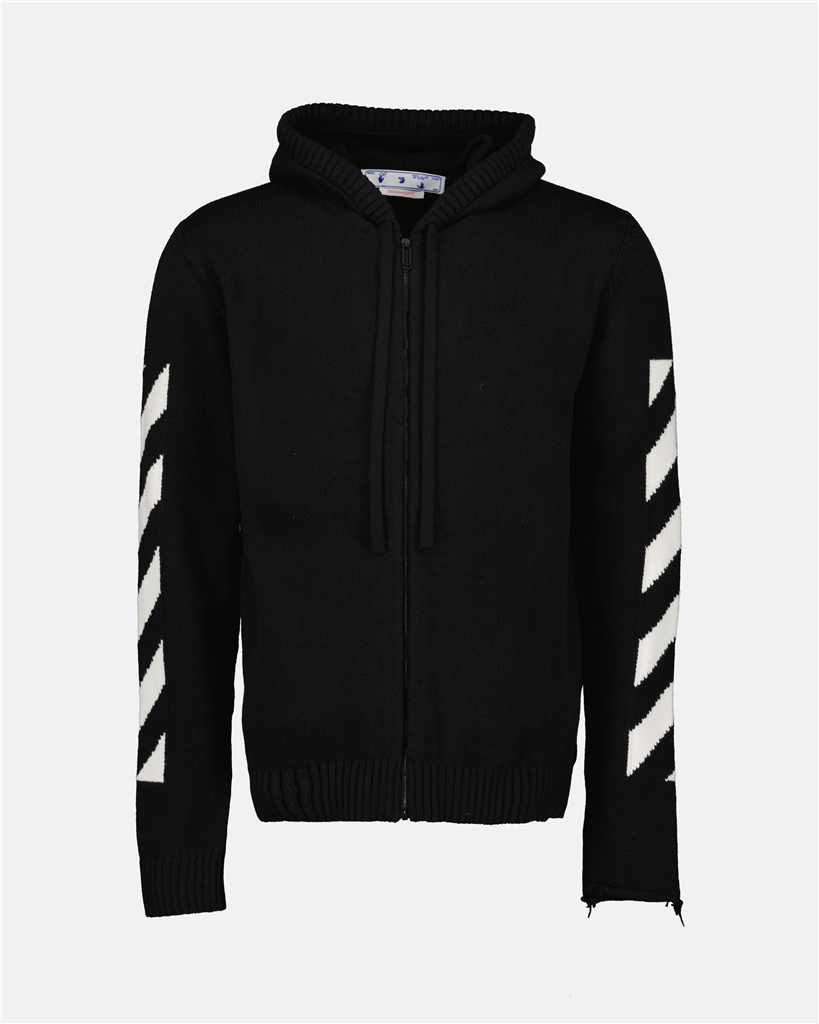 Sweatshirts OMHA080C99KNI001 1001 black white Off-White Noir Homme