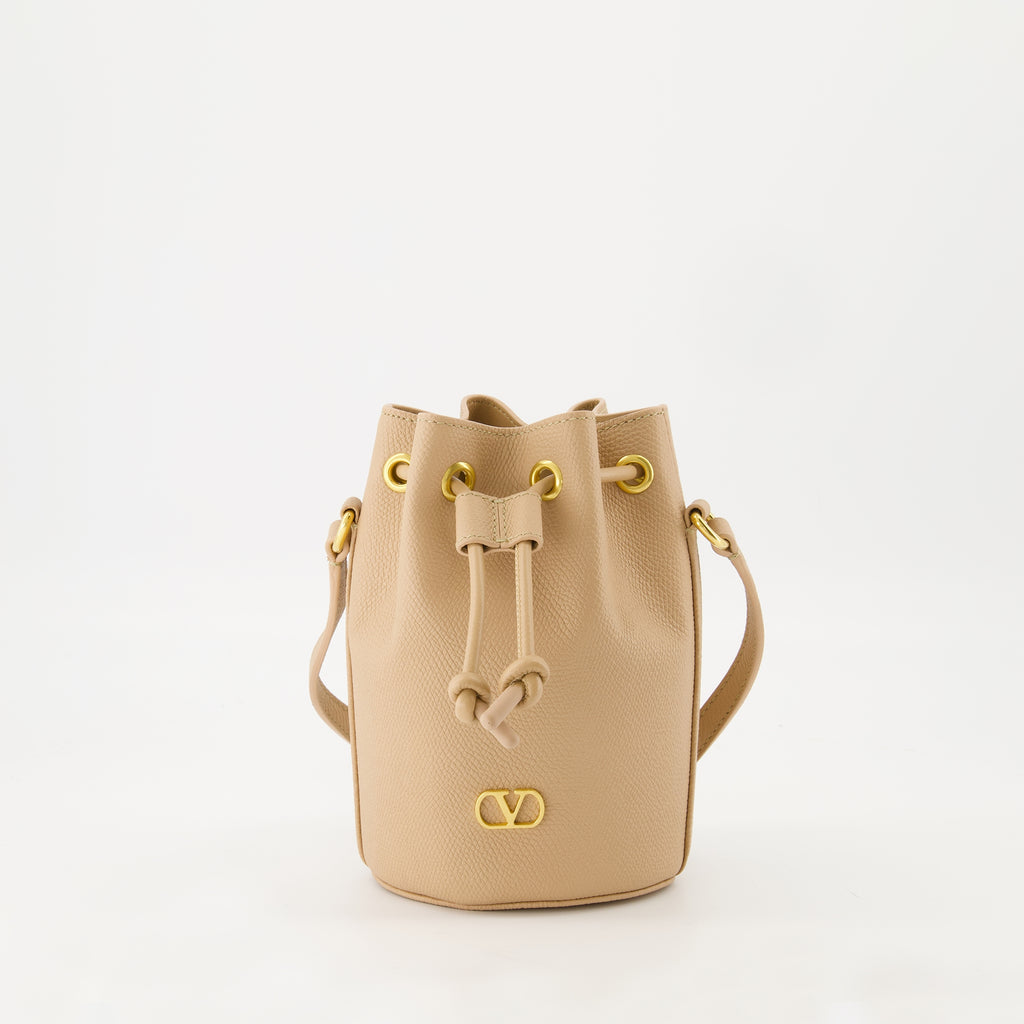 Sacs seau VLogo Bucket Bag Valentino Garavani Rose Femme