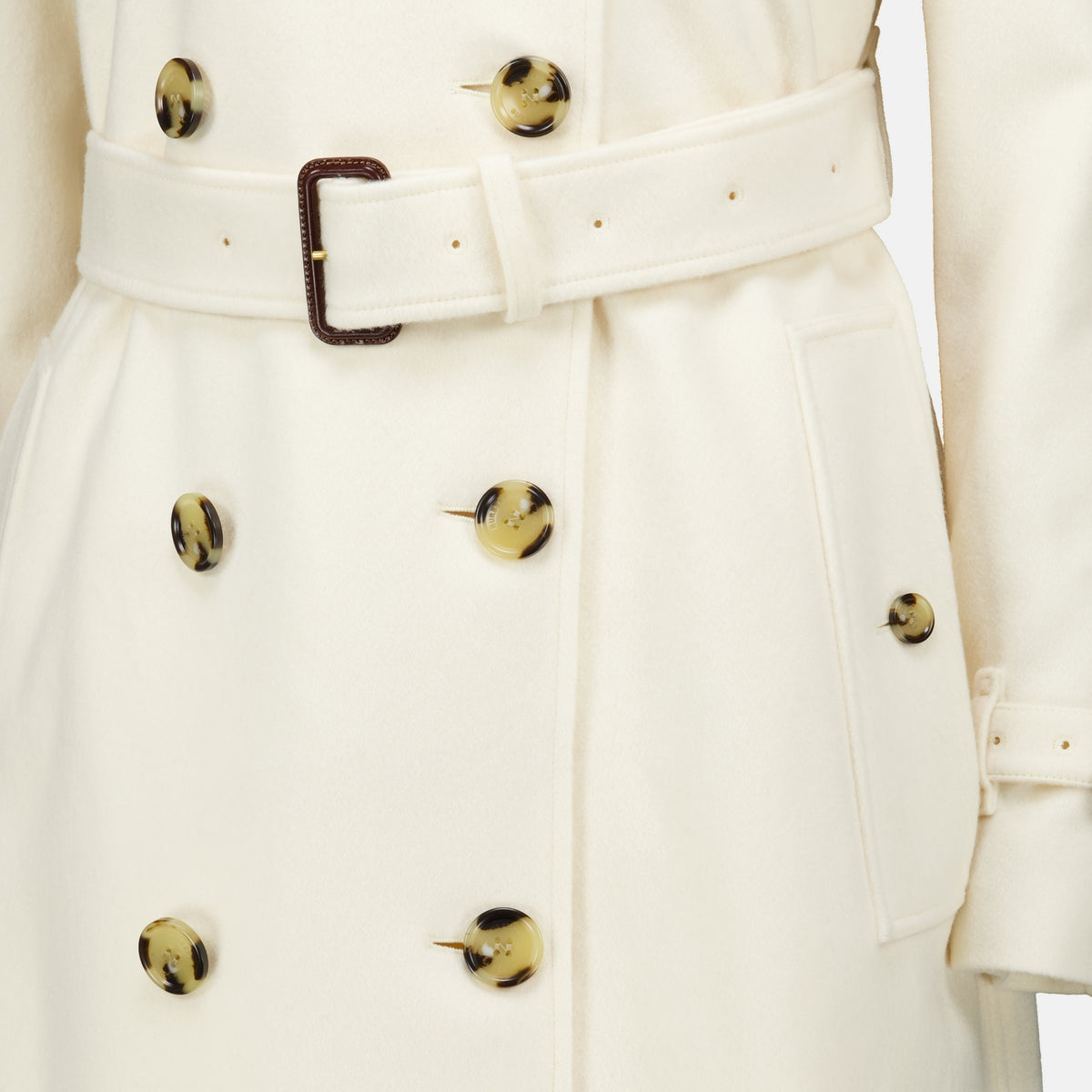 Manteaux Cappotto Trench Bianco Kensington Burberry Blanc Femme