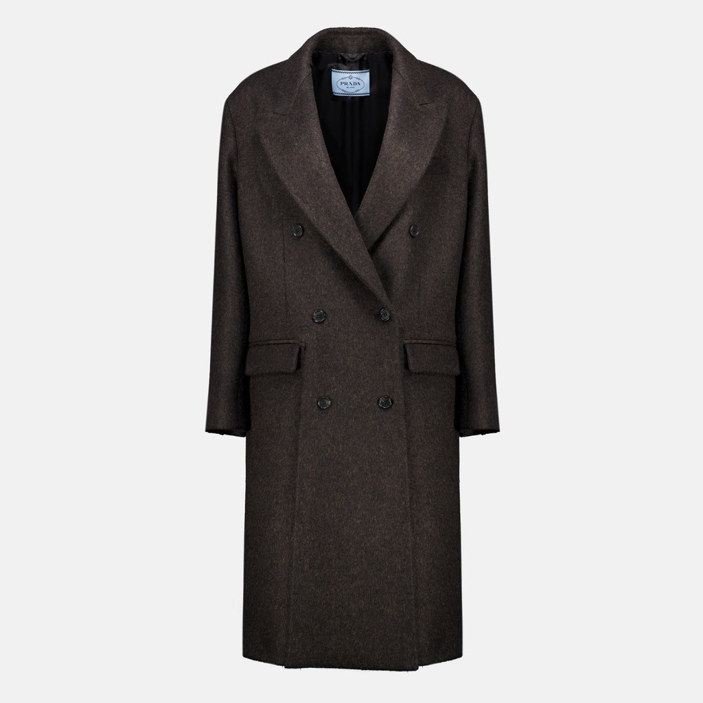 Manteaux Manteau en laine Prada Noir Femme