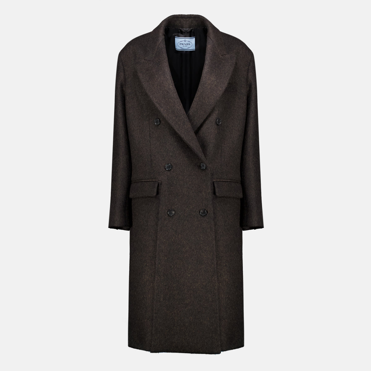 Manteaux Manteau en laine Prada Noir Femme