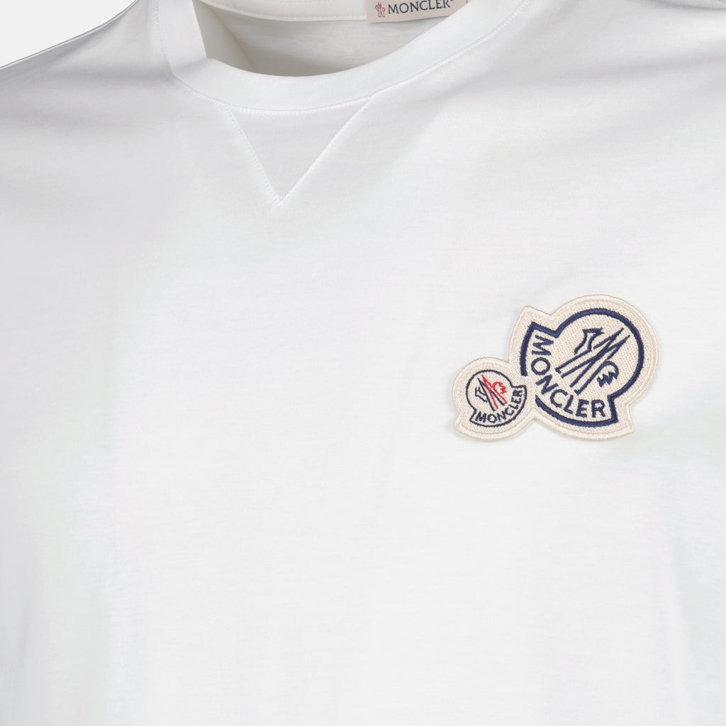 T-shirts T-shirt à logo blanc Moncler Blanc Homme
