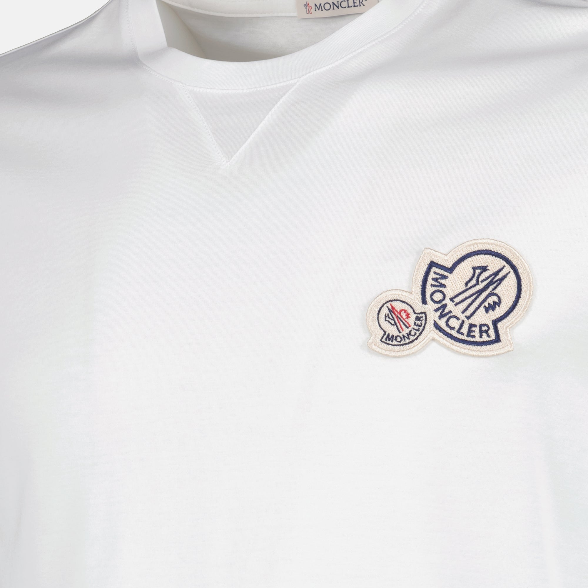 T-shirts T-shirt à logo blanc Moncler Blanc Homme