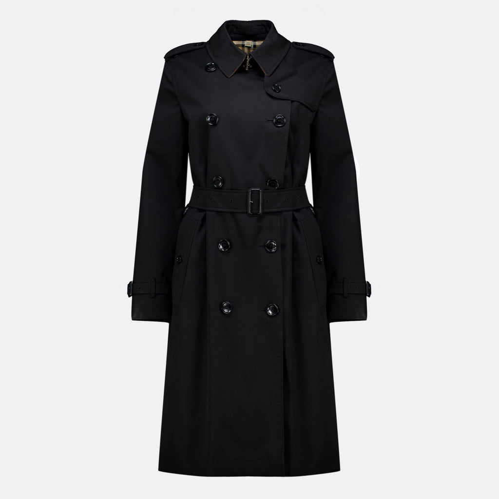 Manteaux Trench Nero Lungo Heritage Burberry Noir Femme