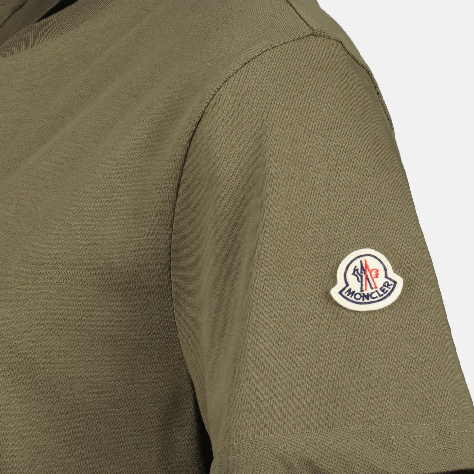 T-shirts T-shirt à monogramme Moncler Kaki Homme