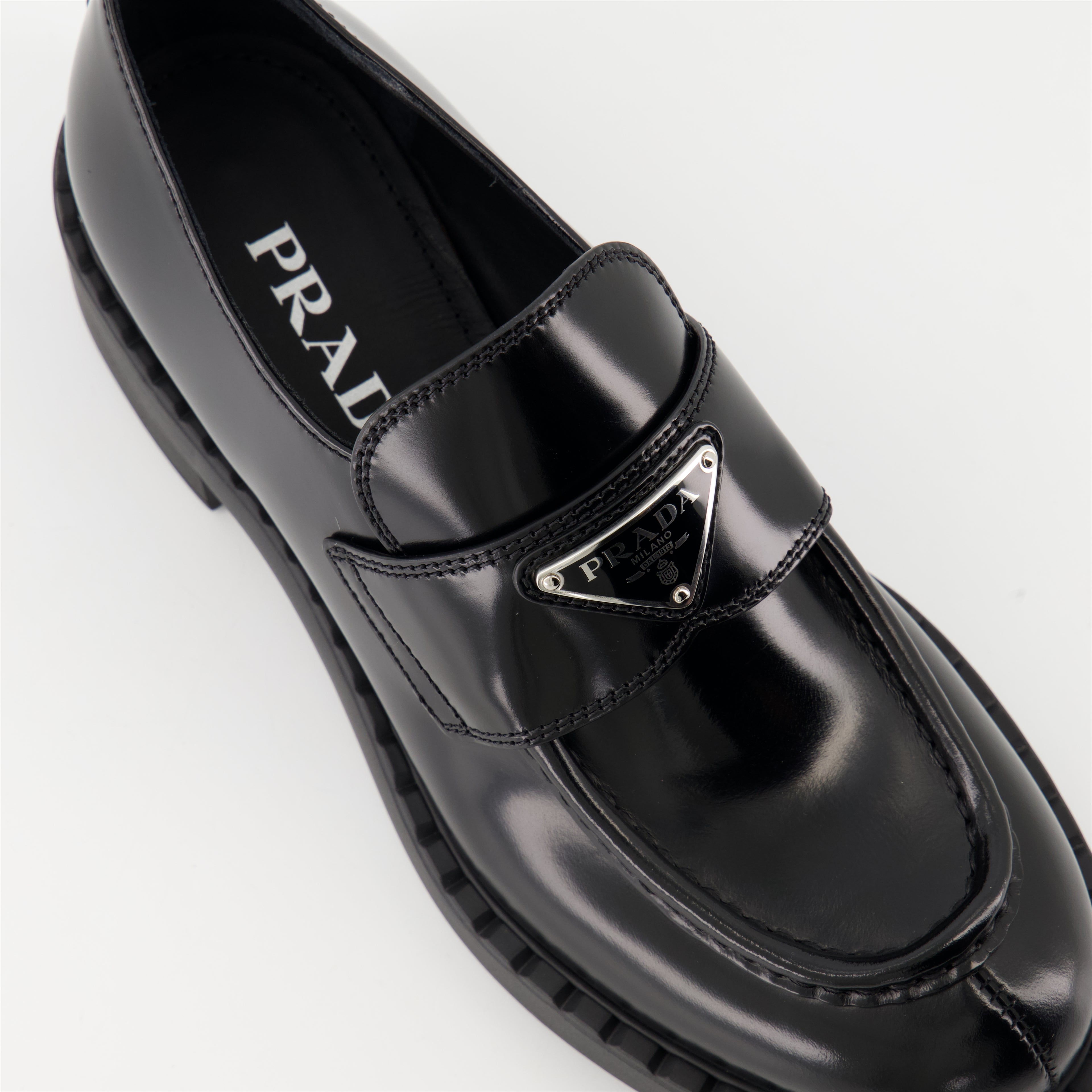 Mocassins Mocassins Chocolate Prada Noir Femme