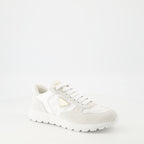 Sneaker Nylon- und Leder-Sneaker Prada Weiß Femme