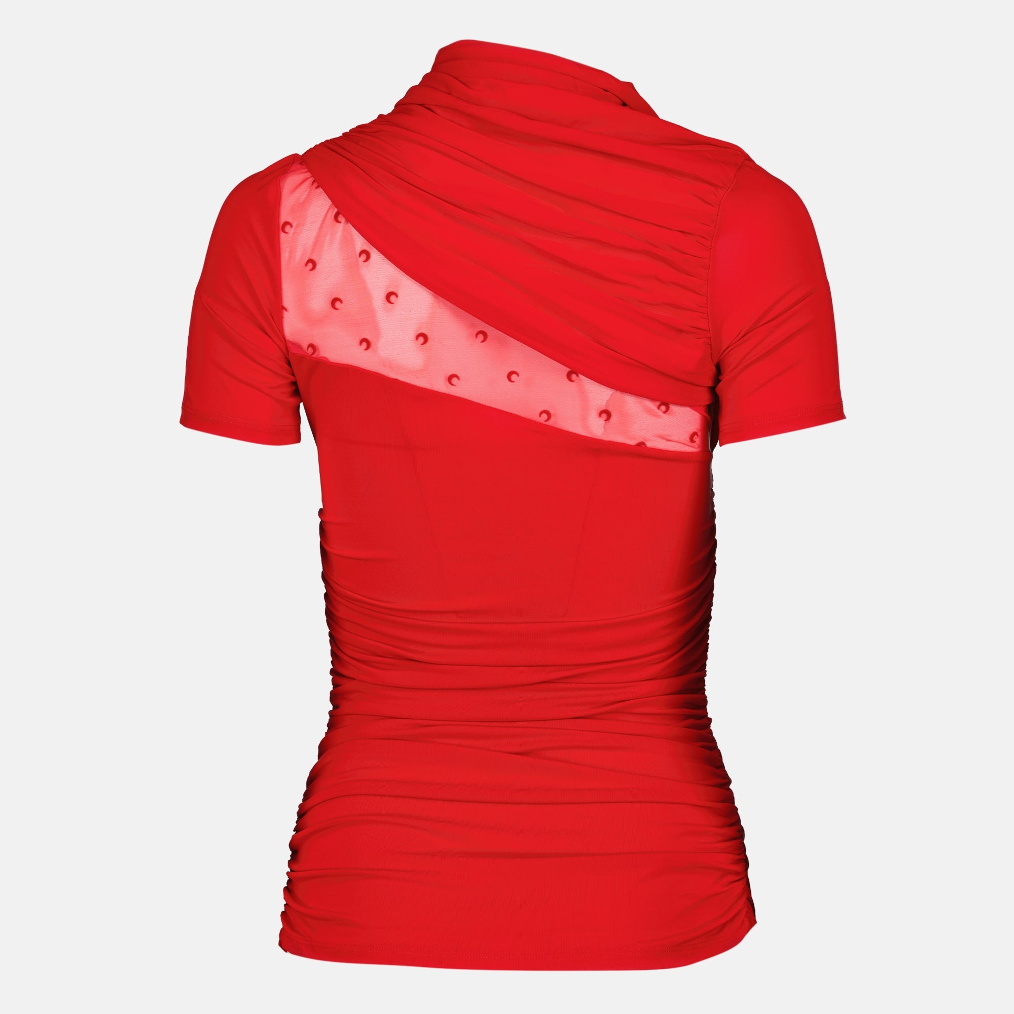 Tops Drapierter roter Jersey-Top Marine Serre Rouge Femme