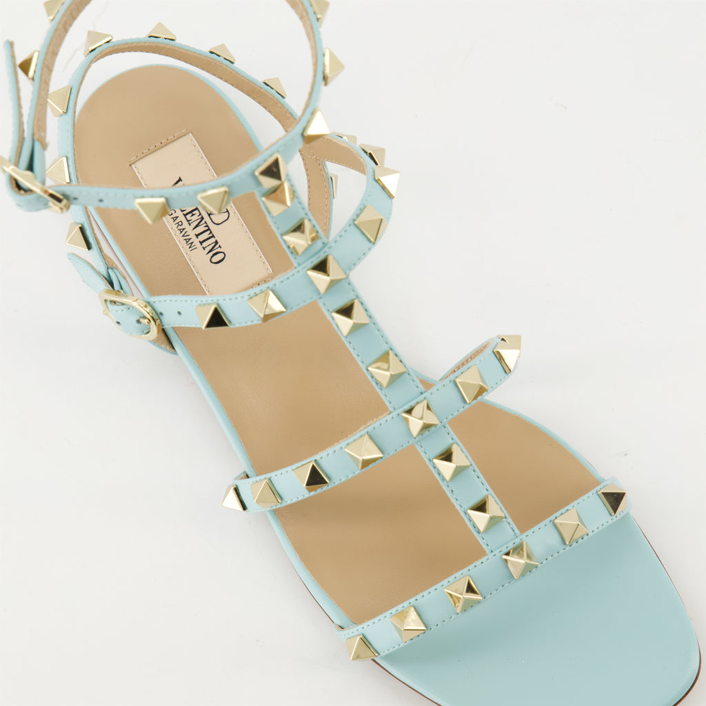 Sapatos abertos Sandálias Rockstud Valentino Garavani Azul Femme
