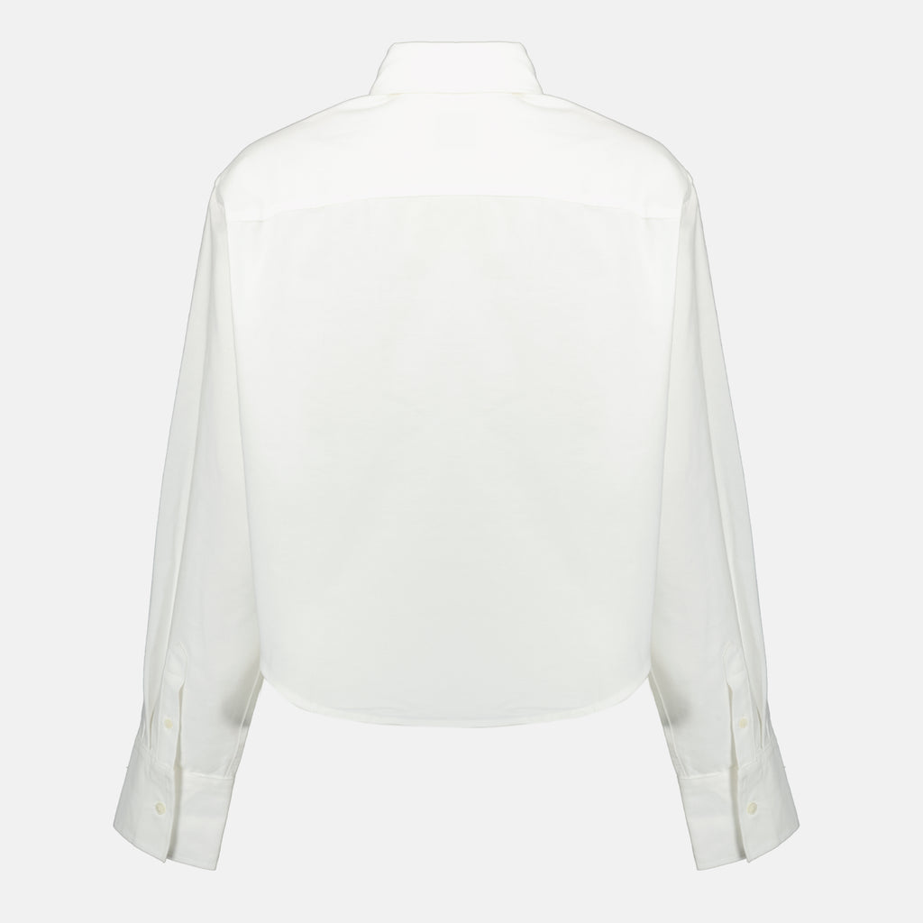 Image de l'article Chemise AMI de coeur crop blanche de la marque Ami PARIS pour Femme - Saison Printemps-Été 2026 - Vue de Dos
