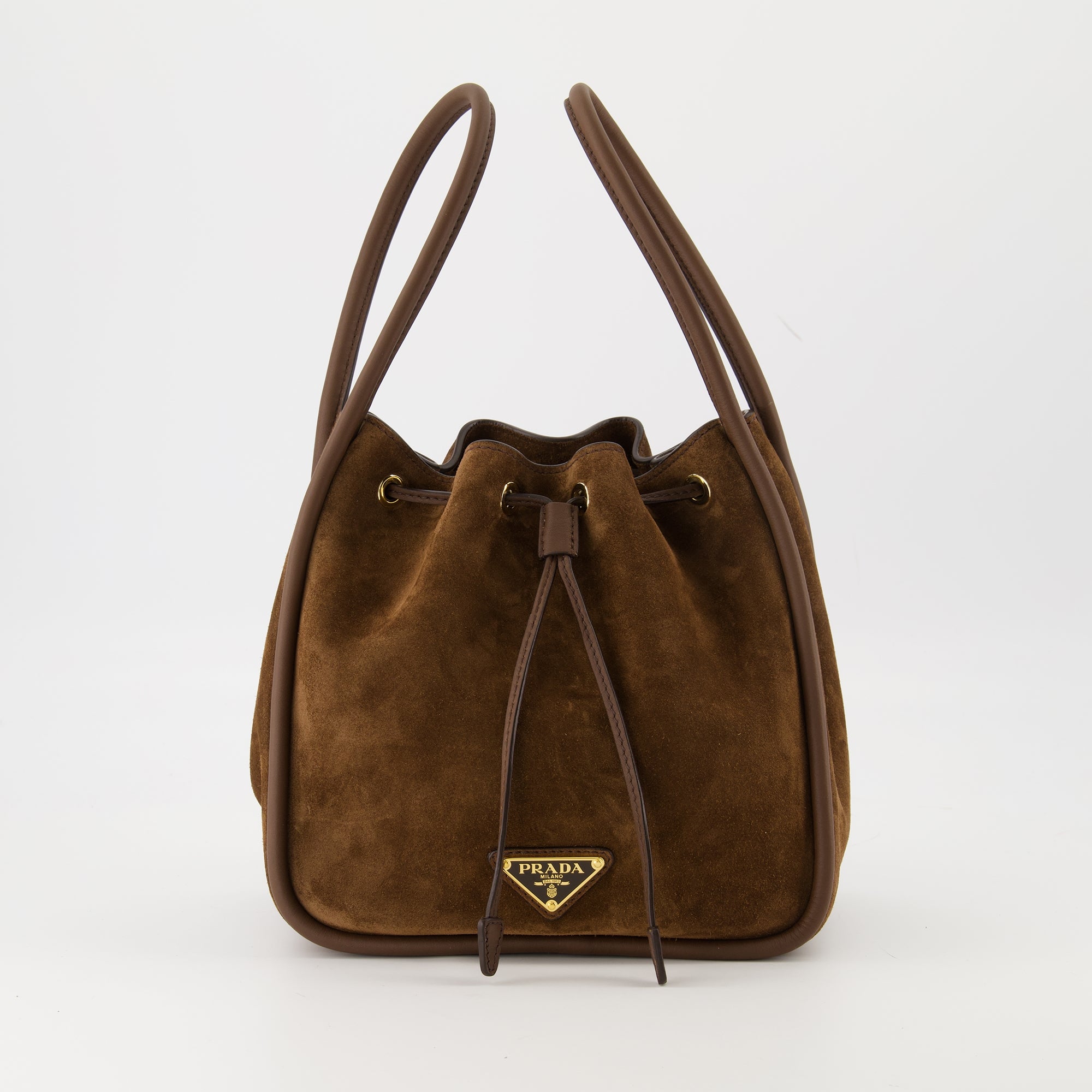 Image de l'article Mini sac seau Darling de la marque Prada pour Femme - Saison Automne-Hiver 2025 - Vue de Face