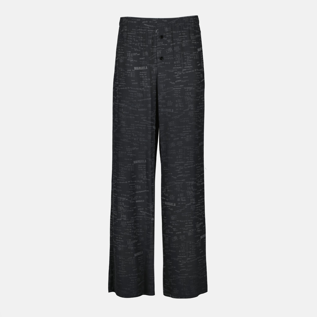 Image de l'article Pantalon ample imprimé gris de la marque Mm6 pour Femme - Saison Printemps-Été 2026 - Vue de Face