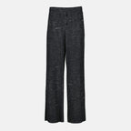 Immagine dei pantaloni ampi stampati grigi del marchio Mm6 per donna - Stagione Primavera-Estate 2026 - Vista Frontale
