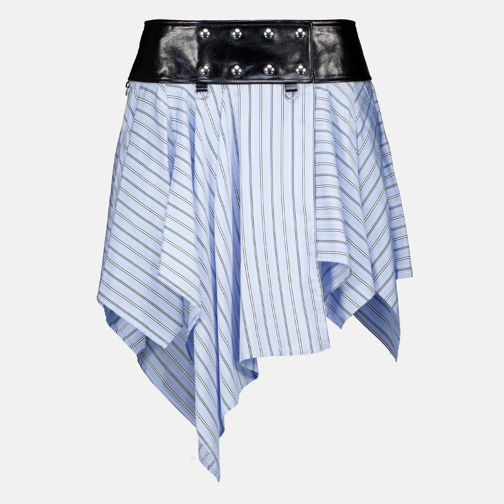 Jupes Falda Asimétrica a Rayas Azules Iro Bleu Femme