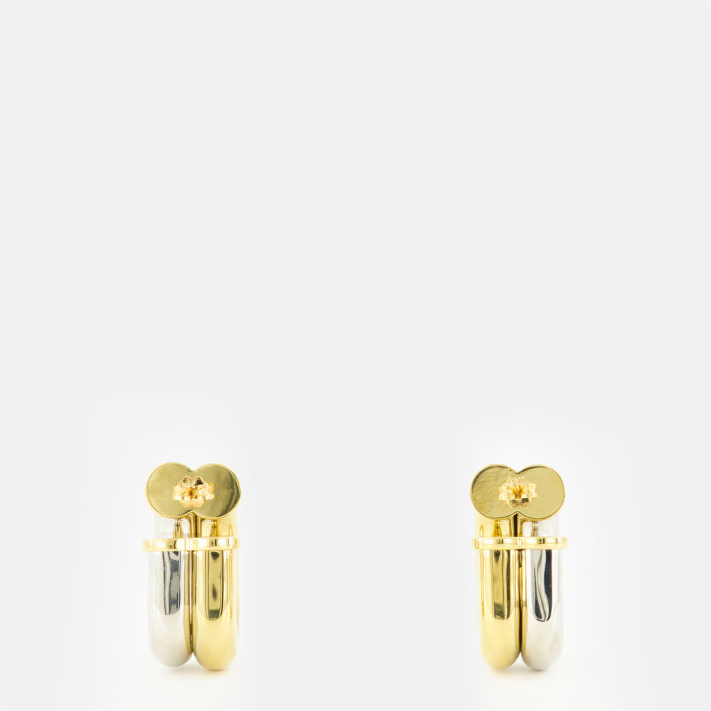 Image de l'article Boucles d'oreilles XL Link bicolore de la marque Rabanne pour Femme - Saison Printemps-Été 2026 - Vue de Dos
