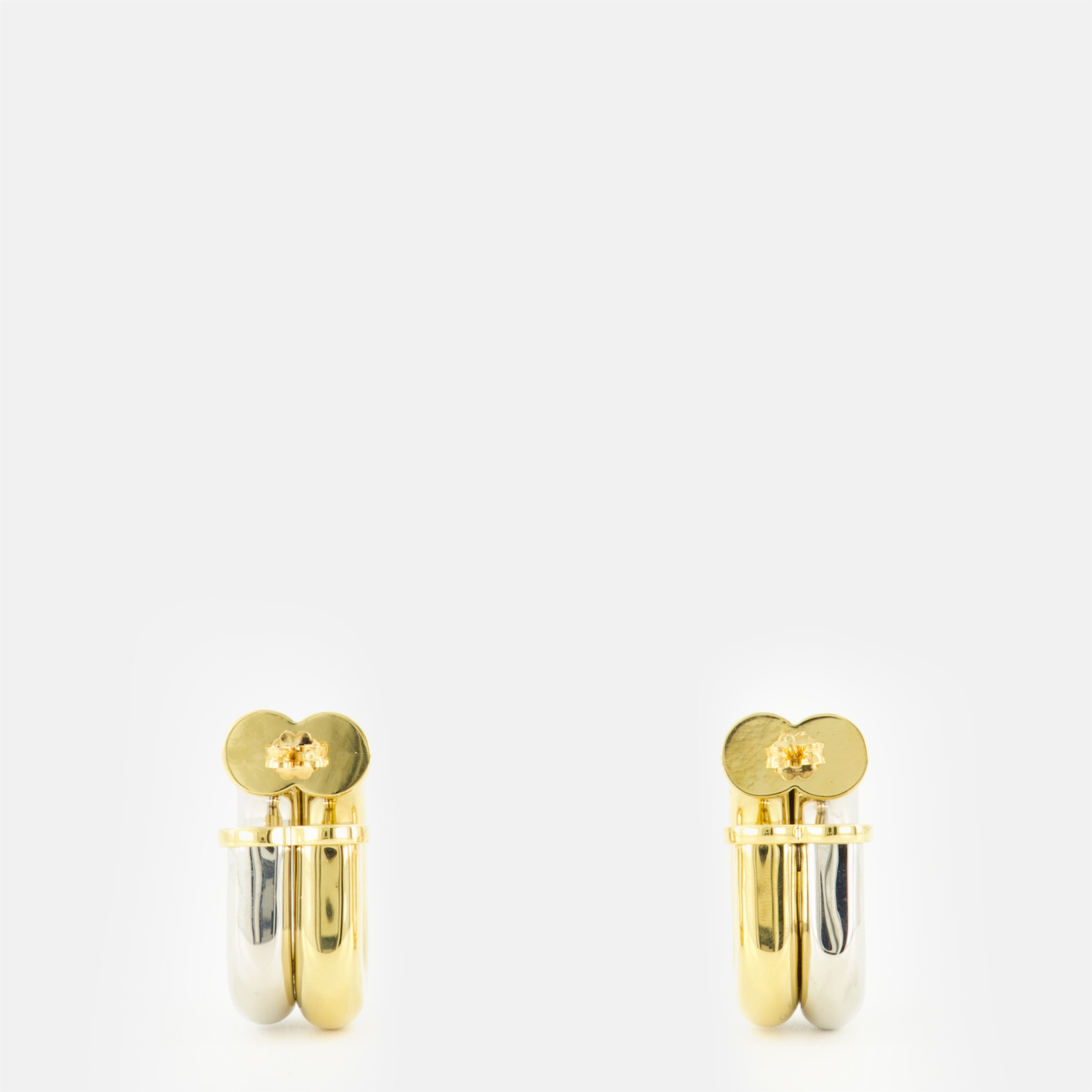 Bijoux Boucles d'oreilles XL Link bicolore Rabanne Doré Femme