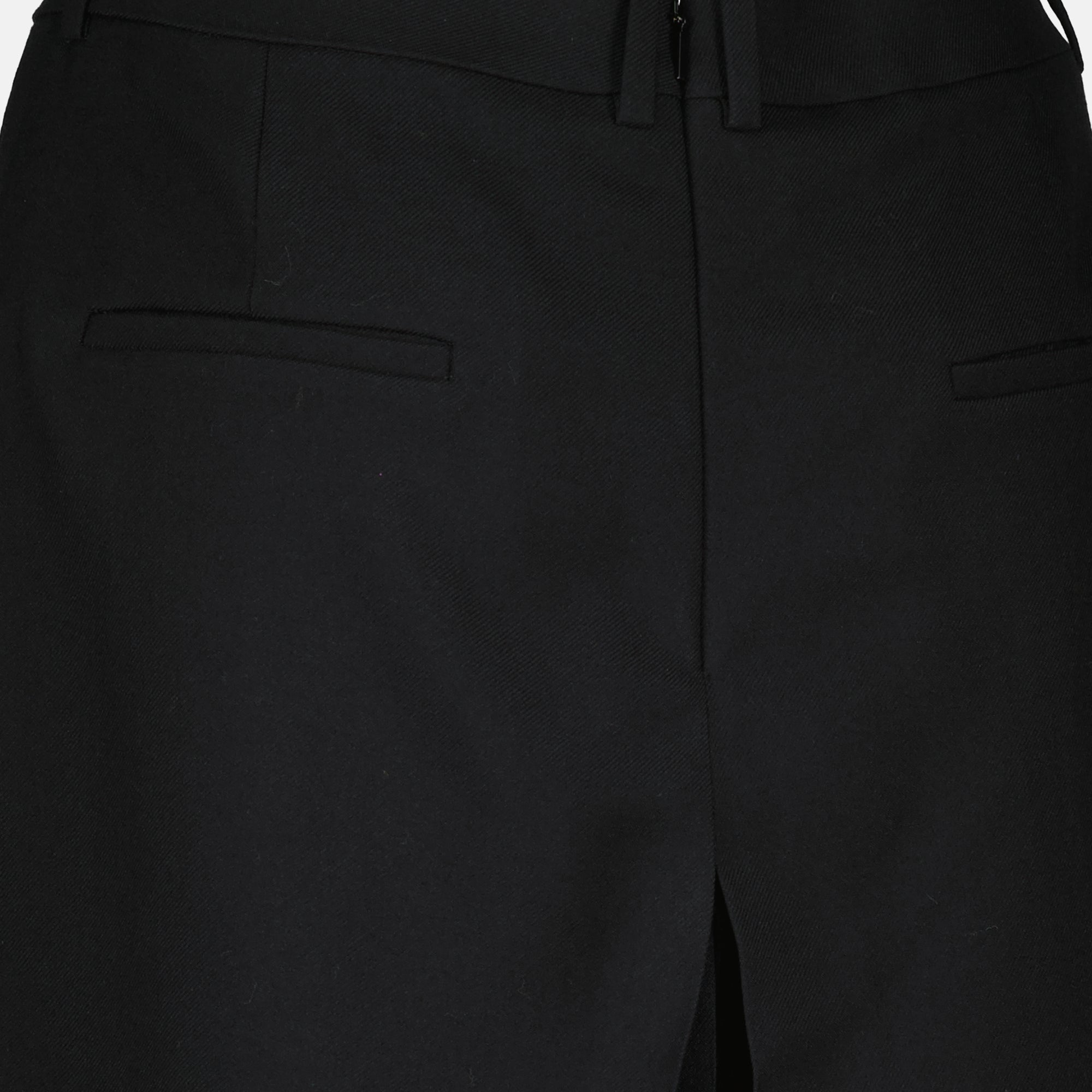 Image of the Saint Laurent culottes for Women - Autumn-Winter 2025 - Detailed View_1