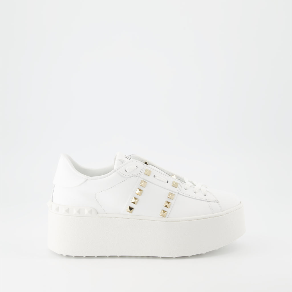 Sneaker Baskets Open à plateforme Valentino Garavani Blanco Femme